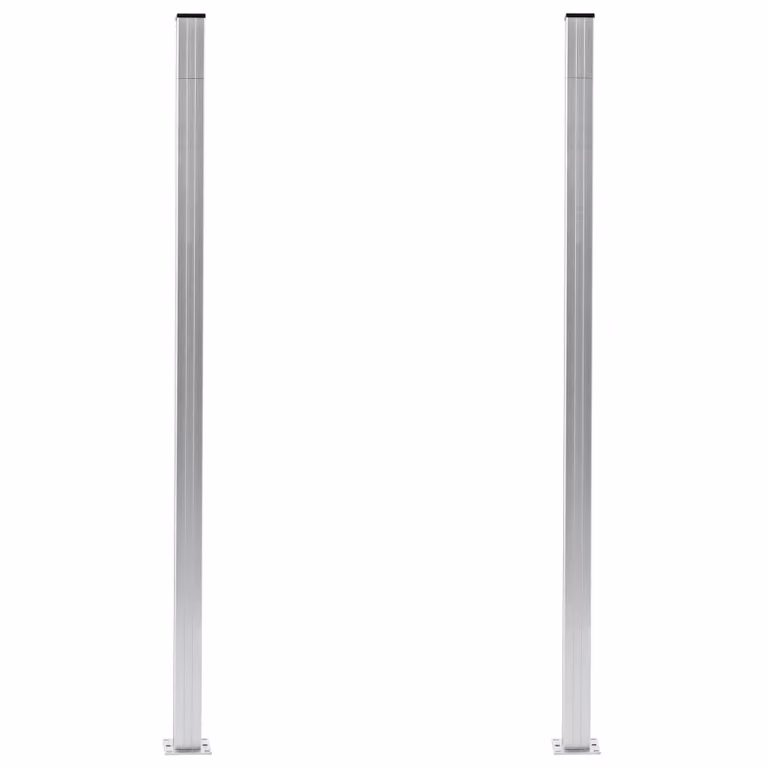 Pali per Recinzione 2 pz in Alluminio 185 cm