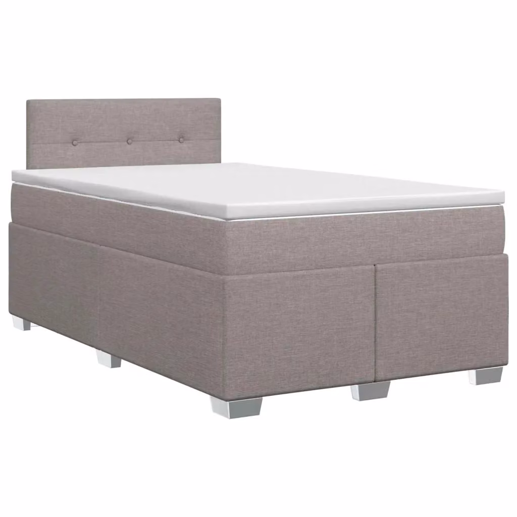 Letto box spring con materasso ibrido vidaXL color tortora L/P: 120 x 200 cm – 2