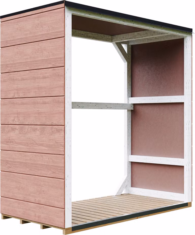 Casetta di legno per esterni 1,14 m² - 75 x 153 x H159 cm - TIMBELA M980-1-REDWOOD RED