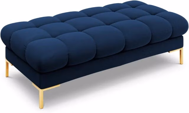 Cosmopolitan Design - Panca "Bali" 2 posti in velluto blu reale