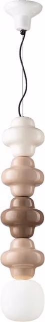Lampada a sospensione Ferroluce Copacabana in ceramica multicolor con 4 moduli e attacco E14