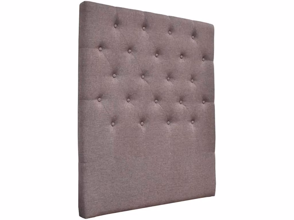 Testiera del letto imbottita DÉCO in tessuto beige o grigio, larghezza: 99 cm – 2
