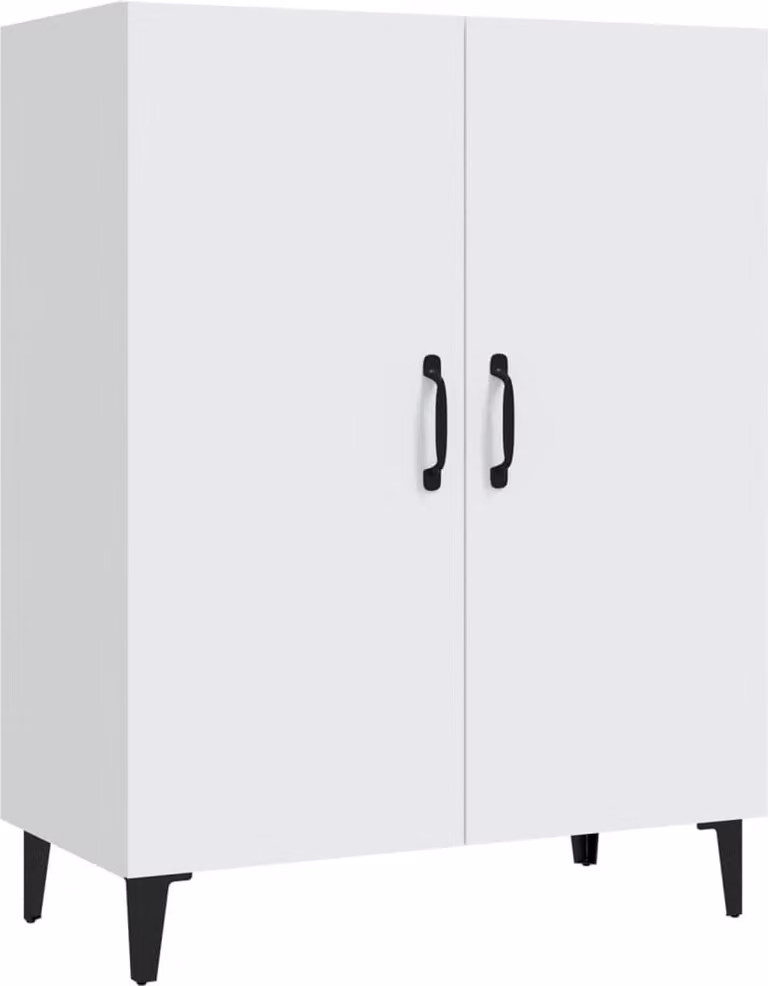 Credenza Bianca 70x34x90 cm in Legno Multistrato