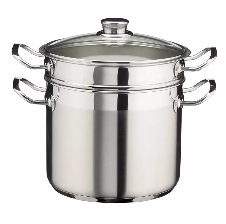 Cuocipasta in acciaio inox per induzione con coperchio e cestello modello Professional, diam. 22cm