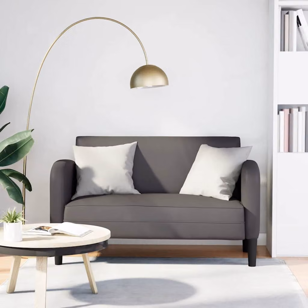 Divanetto moderno vidaXL in similpelle grigio, L: 110 cm, P: 70 cm, H: 67 cm