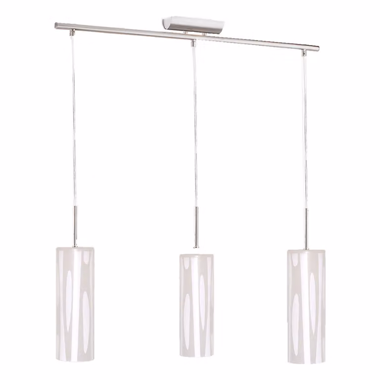 Lampada a sospensione SOLEI, 3 attacchi E27/40W, finitura bianco opaco, L: 700, B: 138, H: 1100, Dimmerabile