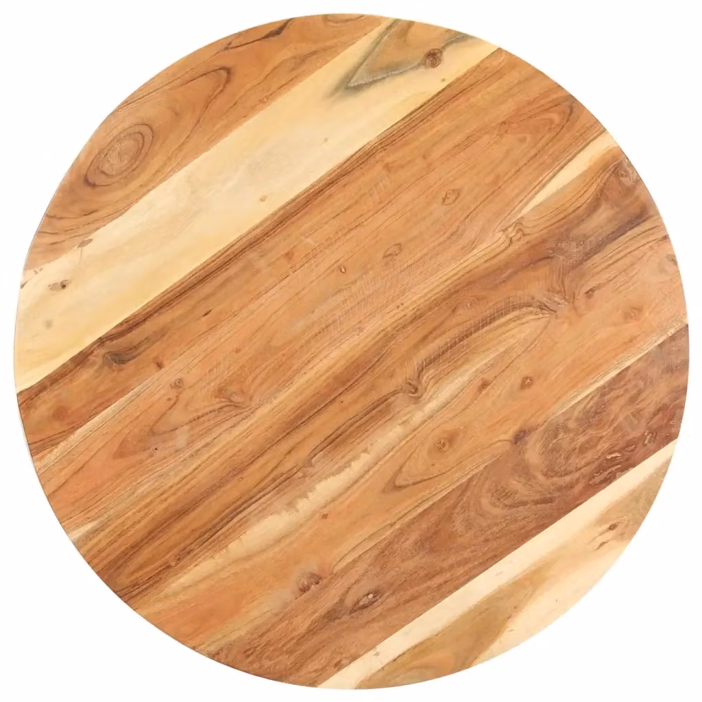 Tavolino da soggiorno quadrato vidaXL in legno massello di acacia e metallo marrone L/P/H: 68 x 68 x 56 cm – 2