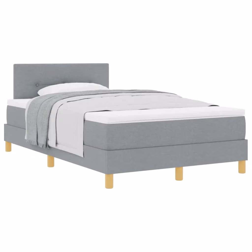 Letto ibrido moderno vidaXL in tessuto grigio con struttura in legno e metallo L/P/H: 200 x 120 x 88 cm – 2