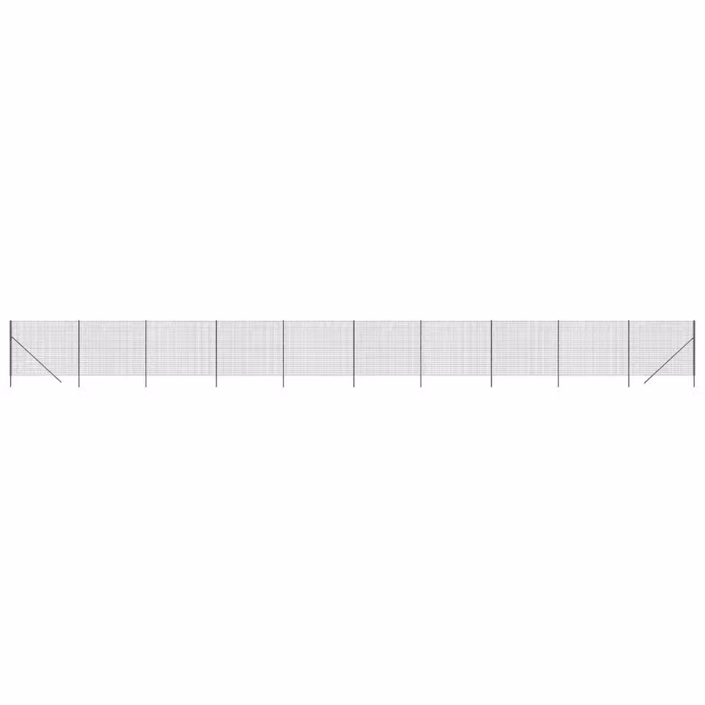 Recinzione in acciaio zincato rivestito in PVC vidaXL, colore antracite, L: 25 m, H: 1,5 m – 2
