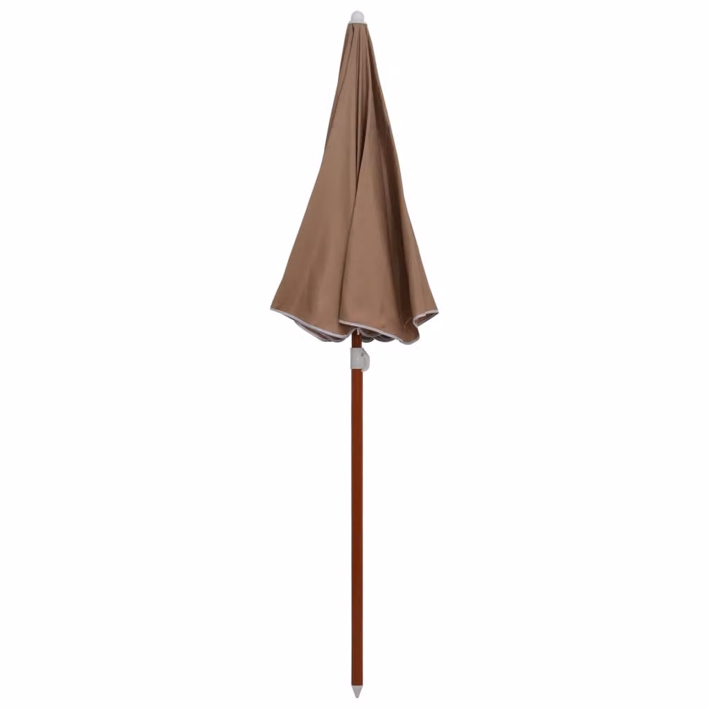 vidaXL Ombrellone con palo in acciaio 180 cm Taupe