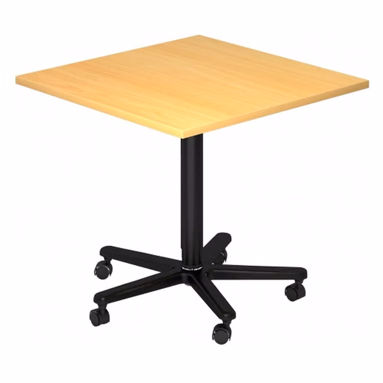 Tavolino con base a colonna ST88, 80 x 80 cm