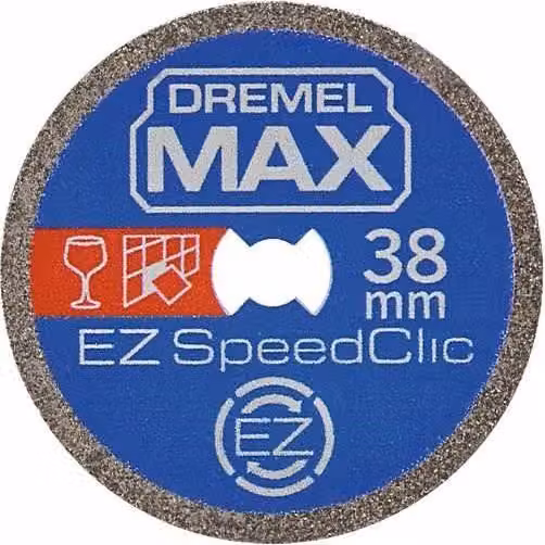 Disco da taglio diamantato, Dremel Max S545, EZ SpeedClic, Ø38 mm, lunga durata, per materiali duri