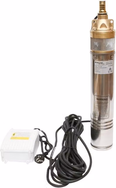 Pompa sommersa 4 pollici, 1100W, 50l/min profondità 89m, 220V con pannello di controllo 4SKM150 Breckner Germany