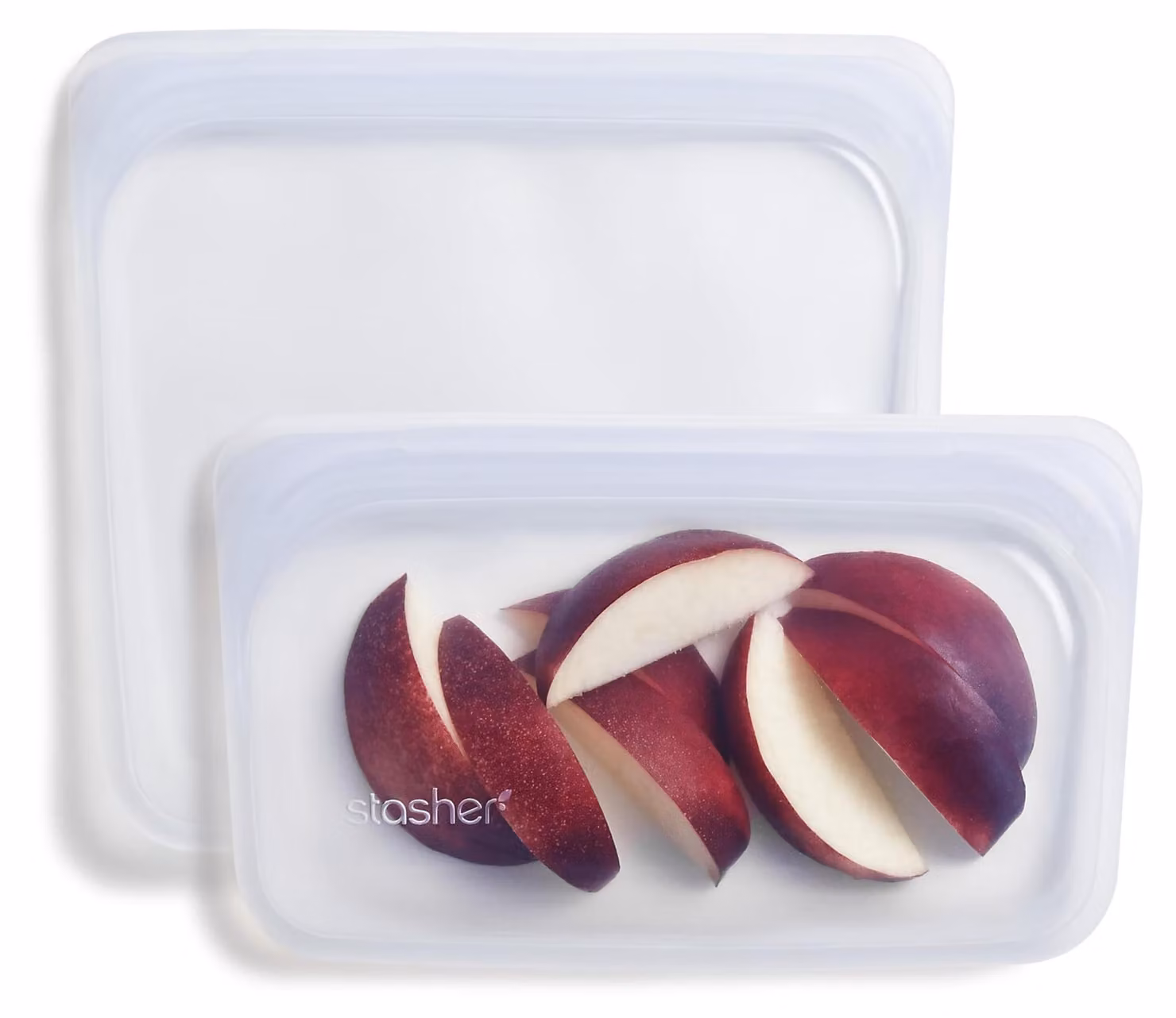 Stasher, confezione da 2 sacchetti in silicone per alimenti, sacchetti per il congelamento, riutilizzabili