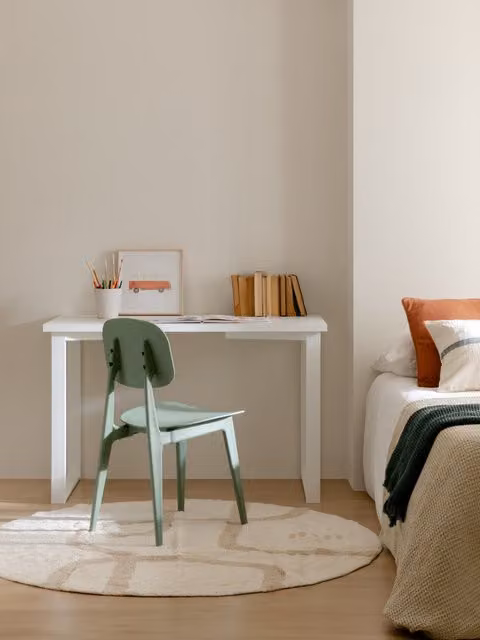 Scrivania moderna Baume bianca Kenay Home L: 120 cm