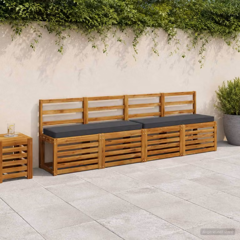 Cuscino per Panchina vidaXL VUGHT in Poliestere Antracite con Rivestimento Lavabile e Resistente ai Raggi UV
