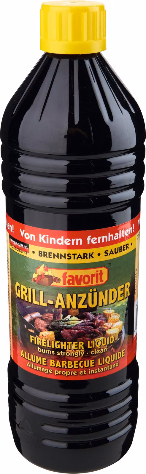 Favorit Grillanzünder flüssig 1000 ml; Anzünder brennstark, für Grill und Ofen