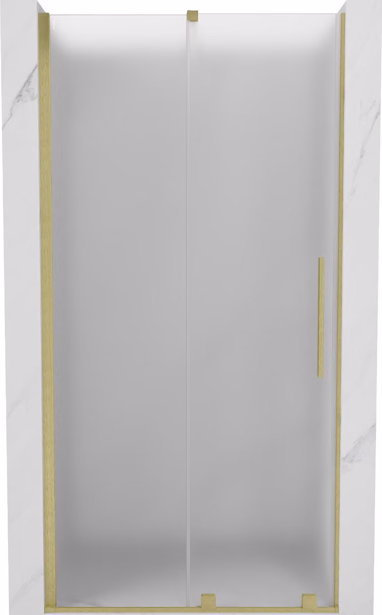 Mexen Velar porta doccia scorrevole 100 cm, brina, oro spazzolato - 871-100-000-31-55