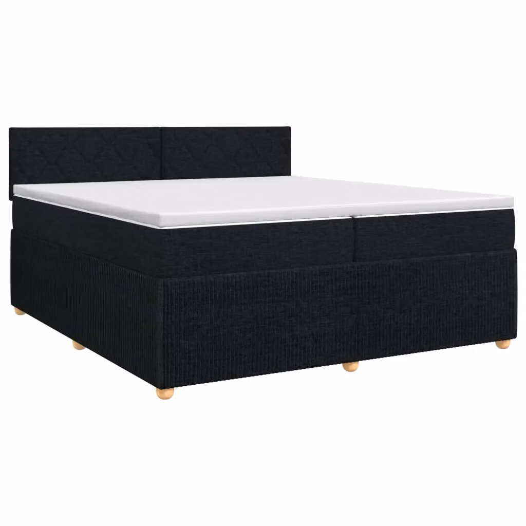 Letto box spring vidaXL con materasso a molle insacchettate nero L/P: 200 x 200 cm – 2