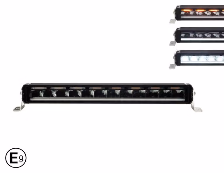 58,5 cm / 23 pollici 12 V - 24 V Barra LED/faro LED di alta qualità con luce di posizione DRL bianca e arancione