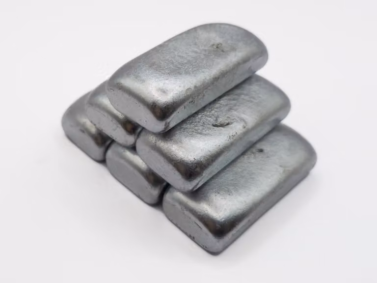 Lega di alluminio fuso AlSi7Mg in lingotti da 100 g, peso: 250 g