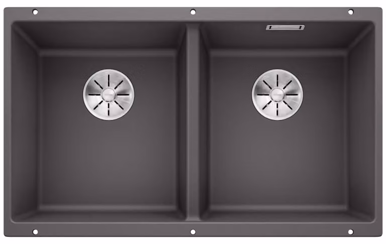 BLANCO SUBLINE 350/350-U, Mobiletti con lavello, Silgranit, Grigio, 80 cm, Germania