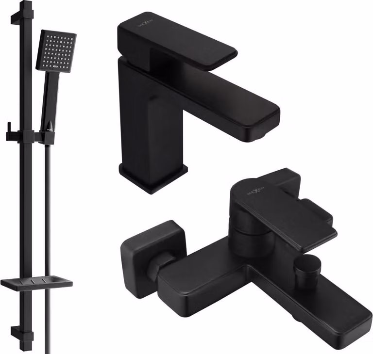 Mexen Mino DQ45 set da bagno, nero - 72403DQ45-70