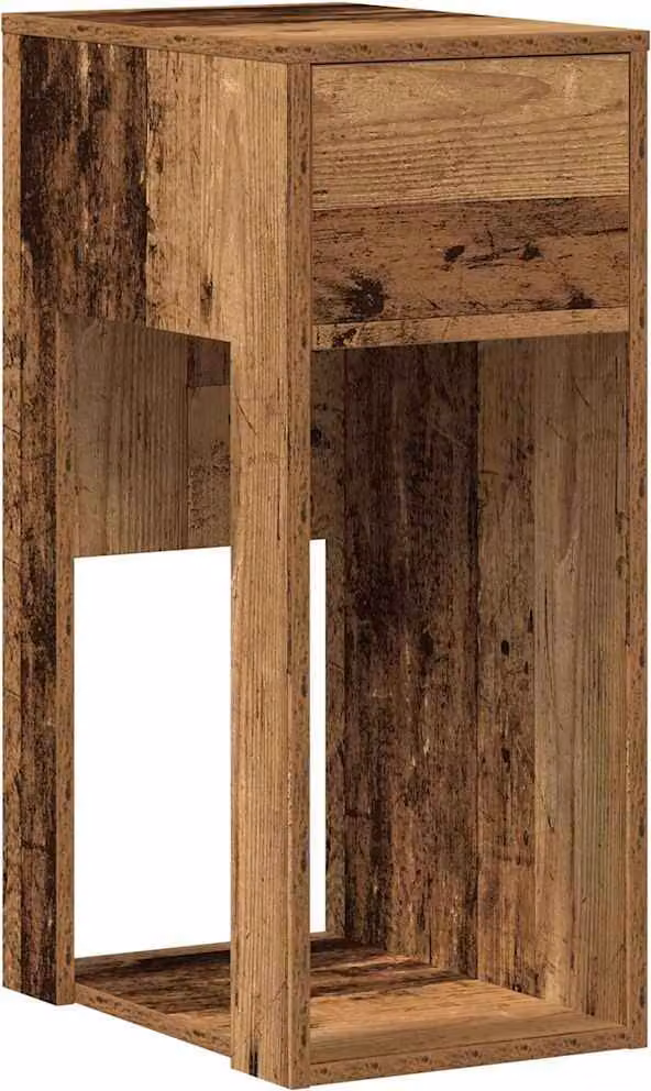 Supporto per Computer a Torre con Cassetto Antico 30x44x74 cm