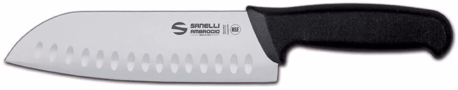 Coltello Santoku, lama alveolata cm 18 linea Supra di Sanelli Ambrogio