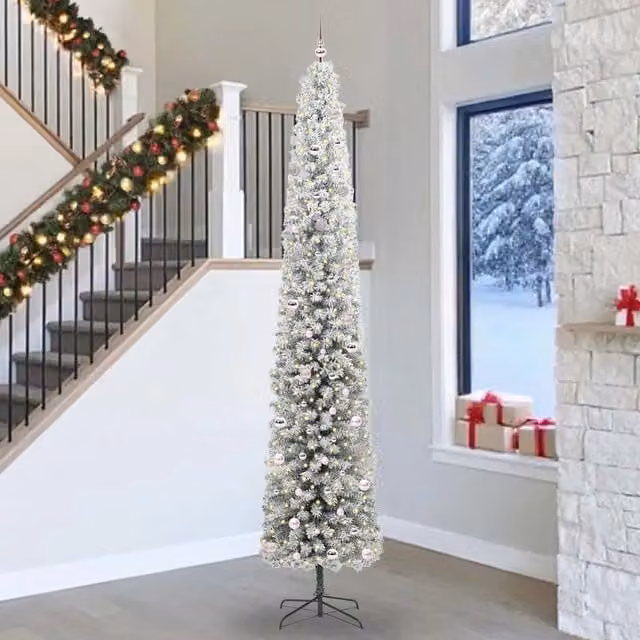 Albero di Natale artificiale moderno vidaXL verde con 300 LED luce bianca calda, Altezza: 300 cm – 1