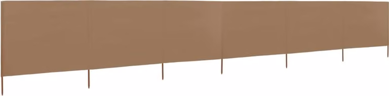 The Living Store 6 pezzi di tessuto frangivento 800 x 80 cm Taupe