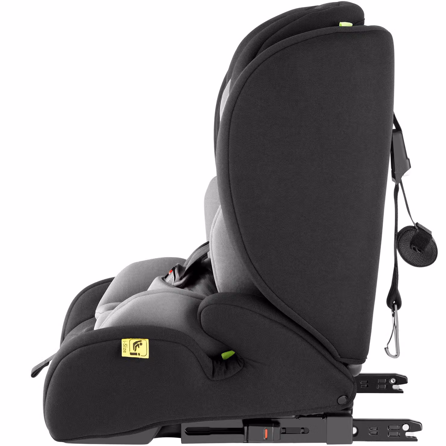 Seggiolino auto Tectake con ISOFIX, omologazione i-Size per bambini da 100 a 150 cm, orientamento fronte strada, grigio e nero – 1