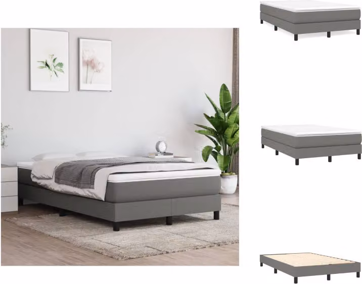 vidaXL Letto a molle insacchettate grigio scuro 120x200 cm in tessuto - Letti & strutture letto