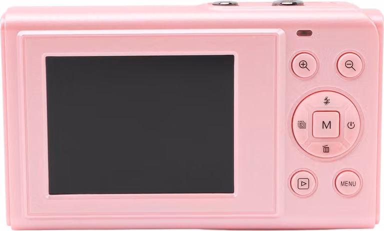 fotocamera digitale 4K per adolescenti e bambini, 44 MP, zoom 16x, autofocus, anti-shake, schermo da 2,4 pollici, tascabile, fotografia compatta, viaggi, vlogging, rosa
