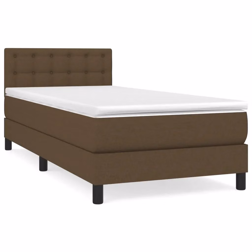 Letto Ibrido con Giroletto a Molle e Materasso vidaXL, Marrone e Bianco, L 80 x P 200 cm – 2
