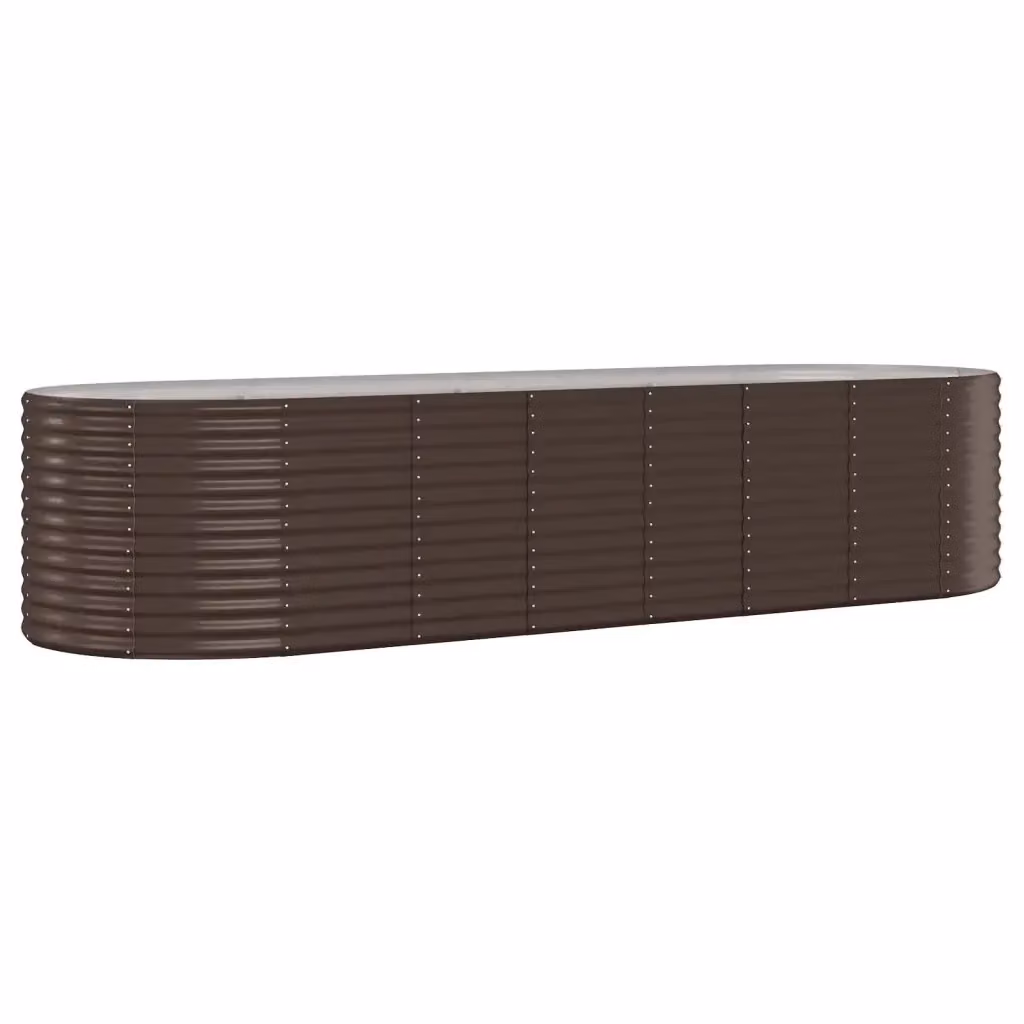 Letto rialzato da giardino in acciaio zincato marrone L: 322 cm, P: 100 cm, H: 68 cm – 2