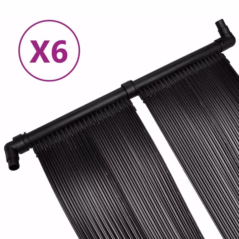 vidaXL Pannello solare riscaldatore per piscina 6 pezzi 80x620 cm