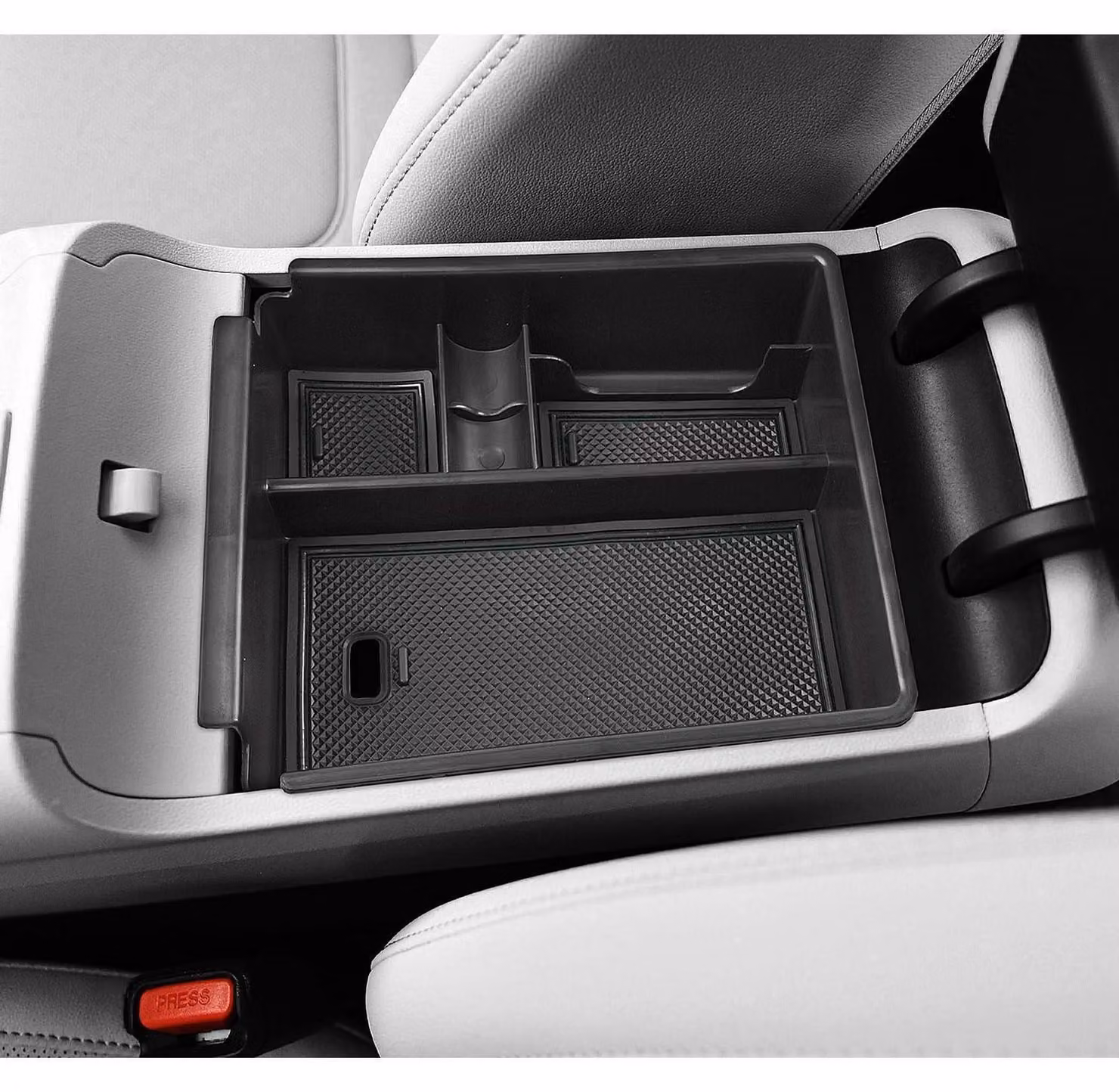 Contenitore portaoggetti per la console centrale, compatibile con Hyundai Tucson NX4 dal 2021 al 2023, colore nero