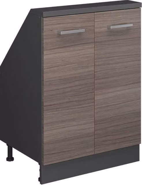 Mobile sottotetto Vicco Rion Grigio e Antracite con 2 ante e ripiani interni L/P/H: 83.8 x 60.0 x 46.0 cm – 1