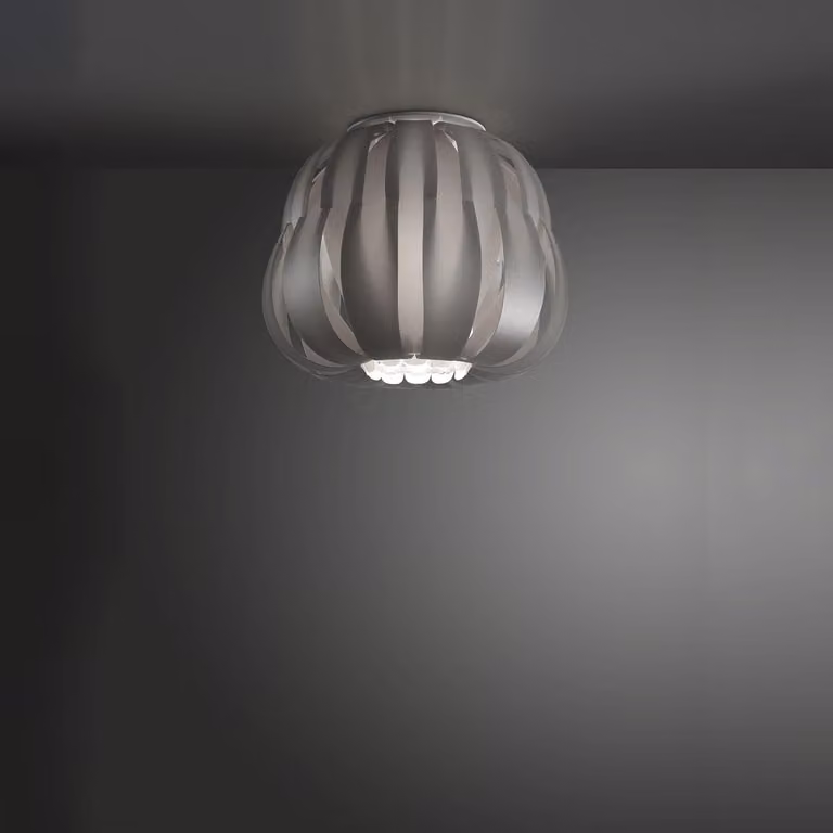 Plafoniera Moderna Queen Polilux ® Argento 1 Luce E14