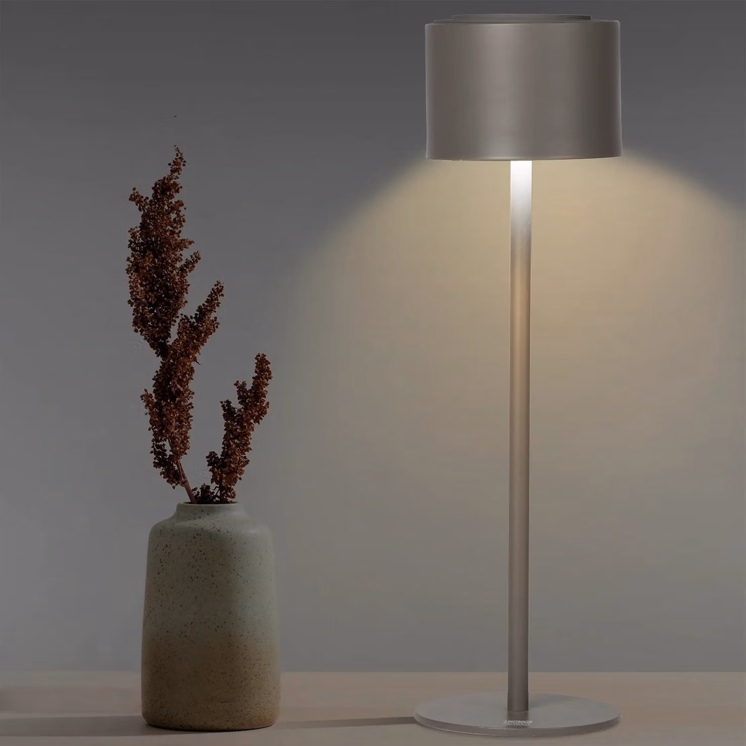DICTROLUX Lampada LED da tavolo Nausica Grey, Dimmerabile con comando Touch, H 37 cm, Diametro 10,5 cm – 2