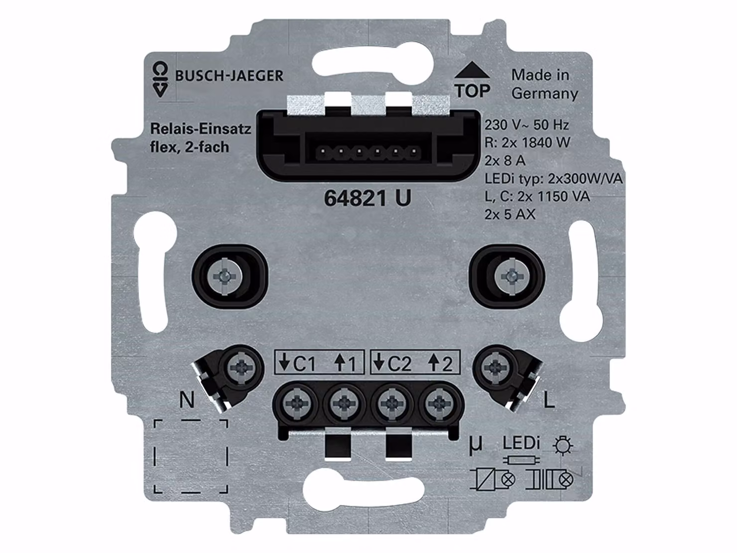 Busch-Jaeger Serienrelais-Einsatz flex 64821 U (2CKA006800A3044)