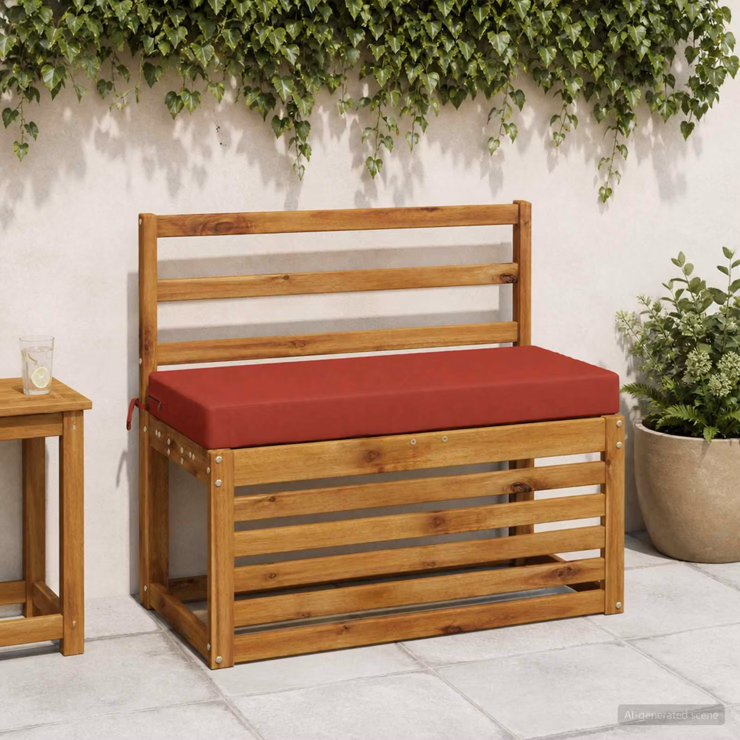 vidaXL Cuscino per panchina SOEST Rosso, 60 x 40 x 8 cm