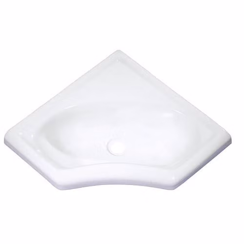 Lavabo angolare Mini bianco lucido 345x345x116
