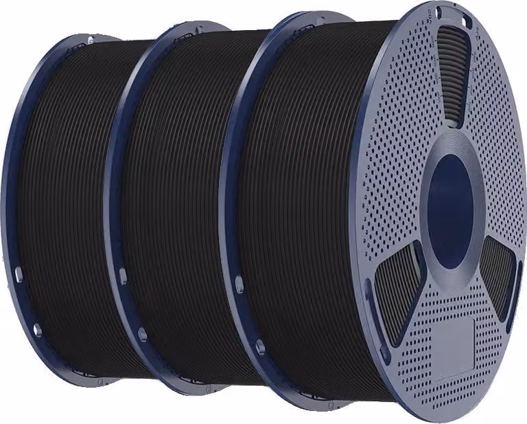 filamento 3D, PLA+ resistente agli urti, diametro 1,75 mm, temperatura di stampa 200-260℃, 3KG nero