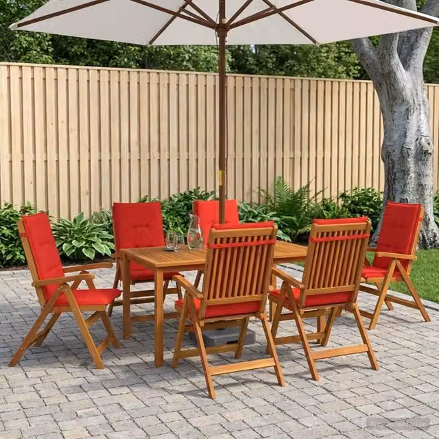 Set da pranzo da giardino 7 pezzi 6-Posti Naturale 3434624