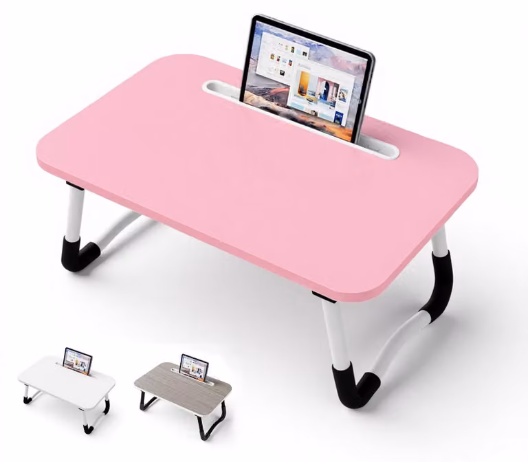 Piccola superficie di supporto per laptop da usare a letto – Tavolino multifunzionale per laptop e colazione