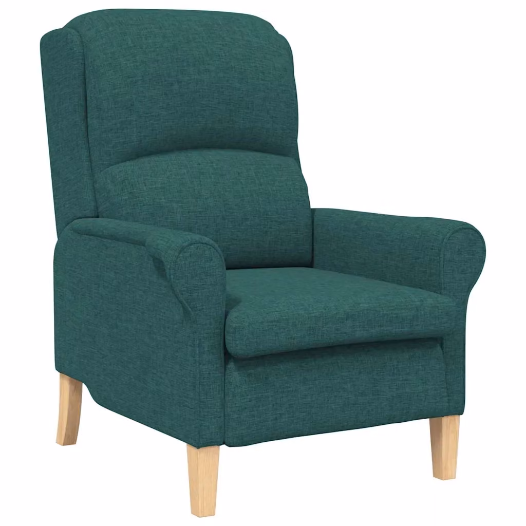 Poltrona moderna vidaXL in tessuto verde con braccioli e struttura in legno L: 76 cm, P: 94 cm, H: 102 cm – 2