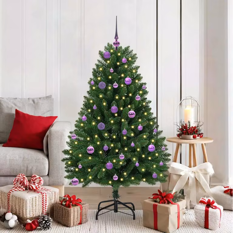 Albero di Natale artificiale da tavolo vidaXL verde con 150 LED luce bianca calda, Altezza: 150 cm