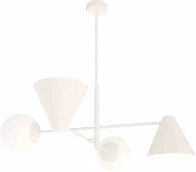 Plafoniera Moderna Industrial Nodens 4 Luci Bianco